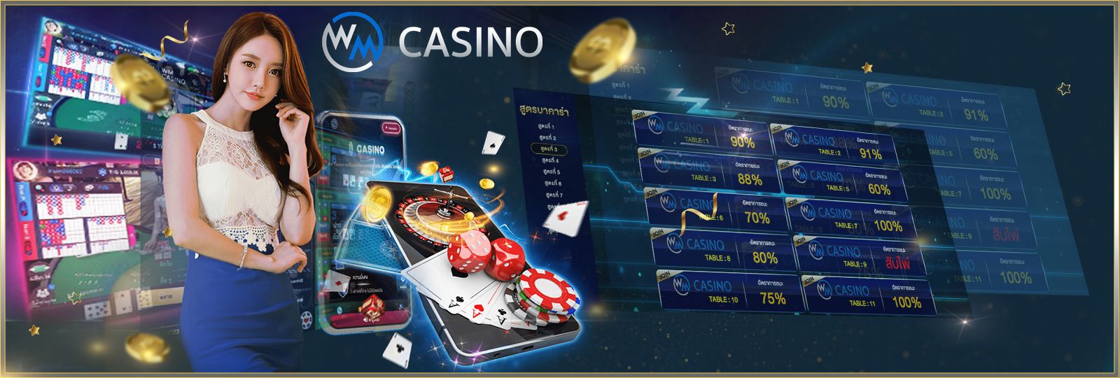 WM Casino บาคาร่า เสือมังกร เกมทำเงินเพียบ